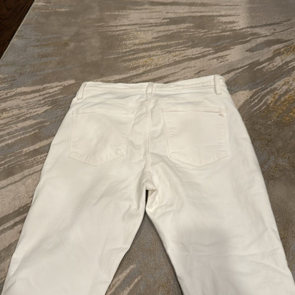 Madewell white 10" High-Rise Skinny Crop Jeans: Button-Front Edition size 32 EUC - Picture 6 of 10